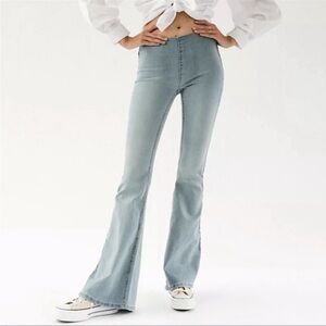 We The Free Penny Pull-On Flare Jeans Pants 24 Retro 70’s Boho Hippie New